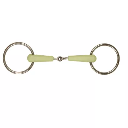 Apple-flavored plastic bit, single-jointed