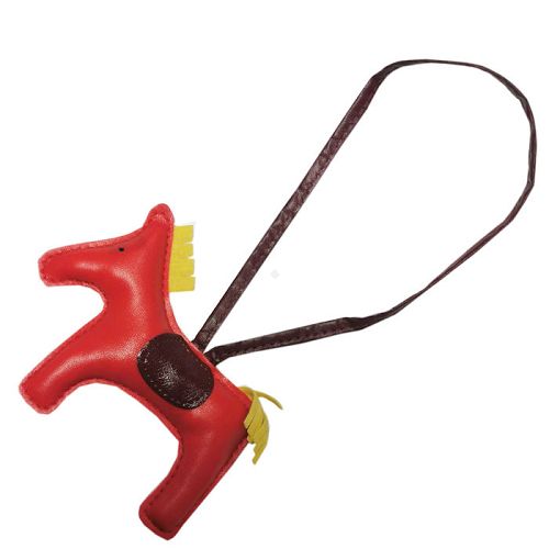 Keychain - pendant Horse VINTAGE red