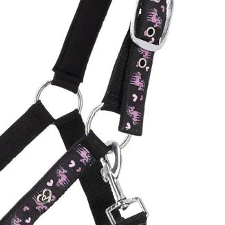 Nylon padded Halter QHP Lize, Black-Violet / 1200 - 4