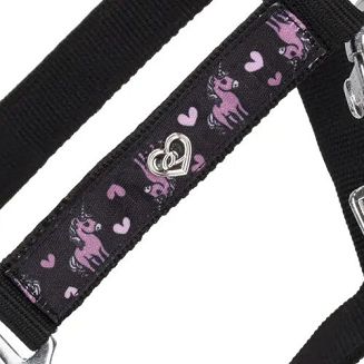 Nylon padded Halter QHP Lize, Black-Violet / 1200 - 5