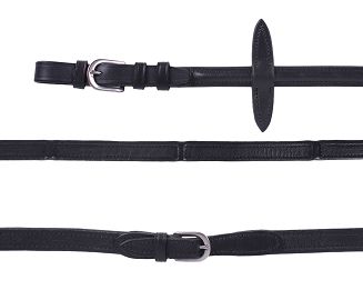 QHP Leather Reins with Concealed Stops / 2032 - 2