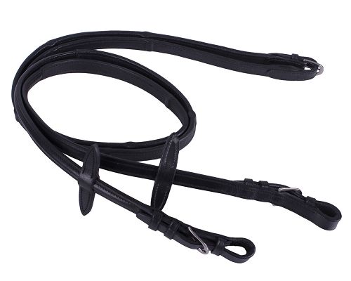 QHP Leather Reins with Concealed Stops / 2032
