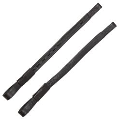 Leather Dressage Stirrup Leathers DAW-MAG with Hook Fastening Black / 09050