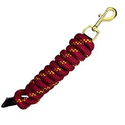 Velvet Lead Rope HORSENJOY with Swivel Snap Hook Burgundy/ 190501
