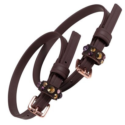 Spur Straps  HKM Biothan, Rosegold Glamour brown / 13831