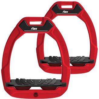 FLEX-ON Strzemiona SAFE-ON - inclined ULTRA grip - red -czerwona ramka, czarna wkładka - bordowy elastomer