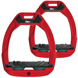 FLEX-ON Strzemiona SAFE-ON - inclined ULTRA grip - red -czerwona ramka, czarna wkładka - ciemnozielony elastomer