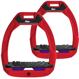 FLEX-ON Strzemiona SAFE-ON - inclined ULTRA grip - red -czerwona ramka, czarna wkładka - fioletowy elastomer