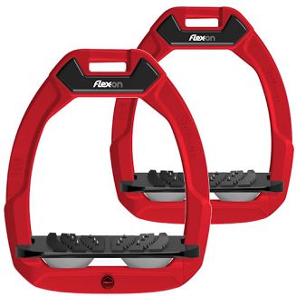 FLEX-ON Strzemiona SAFE-ON - inclined ULTRA grip - red -czerwona ramka, czarna wkładka - popielaty elastomer