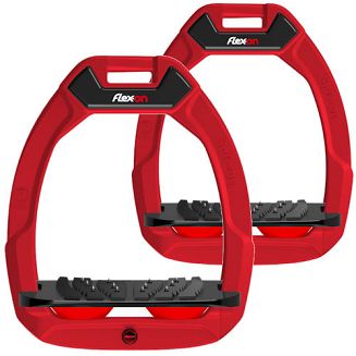 FLEX-ON Strzemiona SAFE-ON - inclined ULTRA grip - red -czerwona ramka, czarna wkładka - czerwony elastomer