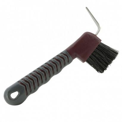 Hoof pick HIPPOTONIC rubberized handle - burgundy 700089033