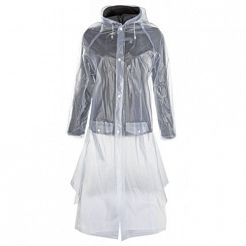 Rain coat HKM transparent, women, with side splits / 8243