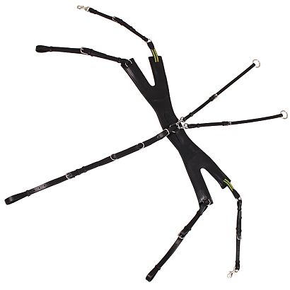 Napierśnik skokowy pięciopunktowy DAW-MAG CNT z wytokiem, skórzano-elastyczny / 13110