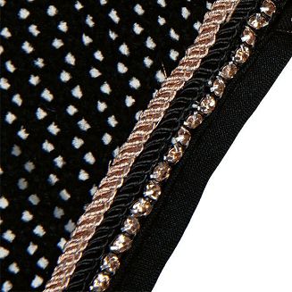 Ear bonnet HKM Rosegold Glamour, black / 12987 - 3