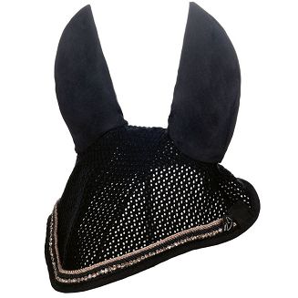 Ear bonnet HKM Rosegold Glamour, black / 12987 - 4