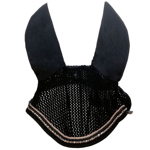 Ear bonnet HKM Rosegold Glamour, black / 12987