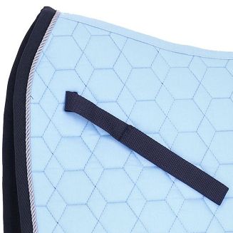 Długie paski podtrzymujące czaprak zapinane na rzepy. kolor Skly Blue - błękitny.