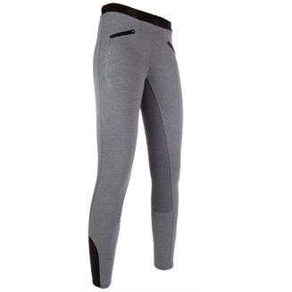 Bryczesy - leginsy damskie HKM STARLIGHT  - kolor szary