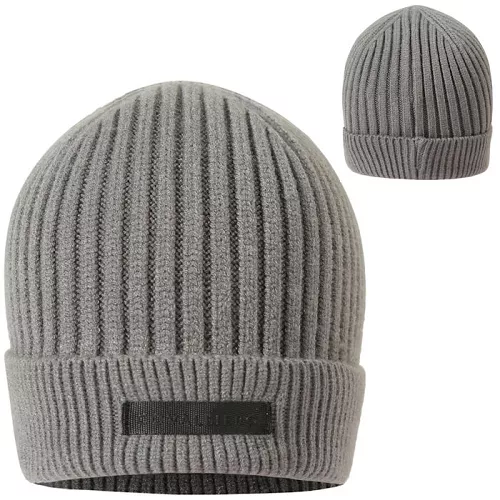 Sportowa czapka zimowa COVALLIERO dzianina podszyta polarem Steel Grey/ 32310