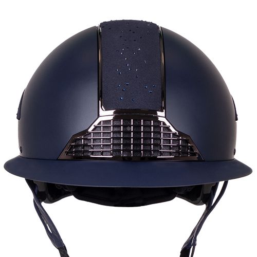 Kask jeździecki QHP Ohio z szerokim daszkiem polo, granatowy,  EN1384:2023 / 8834