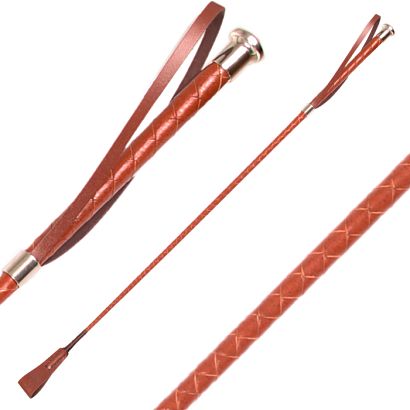 Leather-braided whip metal mushroom cap PRZYBYLSKI -  A12