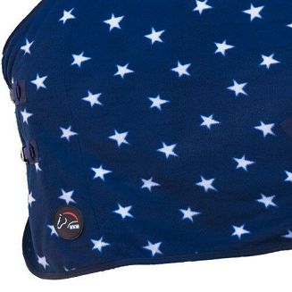 Fleece Rug HKM with Belly  Straps, Starry Sky Navy Blue / 15591 - 2