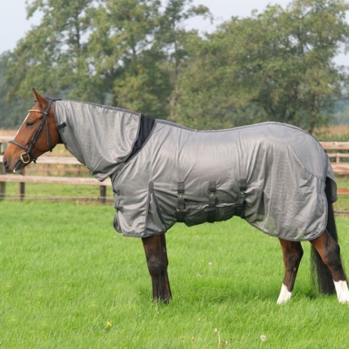 Derka siatkowa QHP Elastick Neck z kapturem  - grey