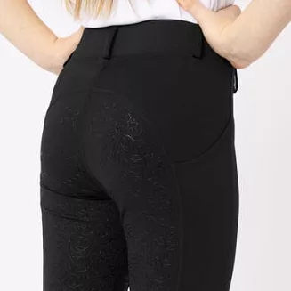Bryczesy - leginsy dziecięce, ocieplane THERMO-DEA  pełny silikonowy lej Caviar Black - 3