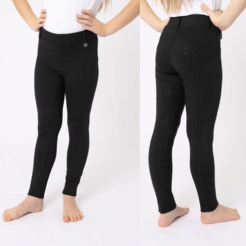 Kid's thermo tights THERMO-DEA  fullgrip  Caviar Black