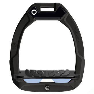 Strzemiona FLEX-ON Safe-On - inclined ULTRA grip - czarna ramka - czarna wkładka - elastomer gracier blue