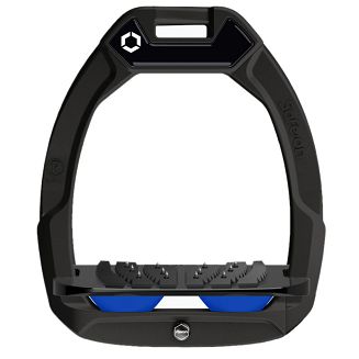 Strzemiona FLEX-ON Safe-On - inclined ULTRA grip - czarna ramka - czarna wkładka - elastomer blue