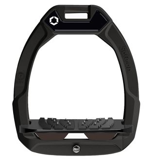 Strzemiona FLEX-ON Safe-On - inclined ULTRA grip - czarna ramka - czarna wkładka - elastomer brown