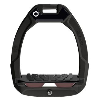 Strzemiona FLEX-ON Safe-On - inclined ULTRA grip - czarna ramka - czarna wkładka - elastomer chocolate