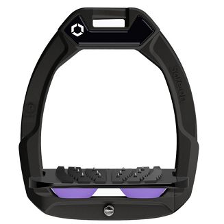 Strzemiona FLEX-ON Safe-On - inclined ULTRA grip - czarna ramka - czarna wkładka - elastomer fresh lila