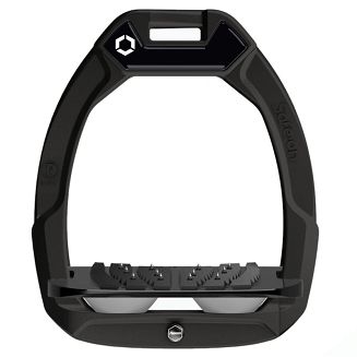 Strzemiona FLEX-ON Safe-On - inclined ULTRA grip - czarna ramka - czarna wkładka - elastomer grey