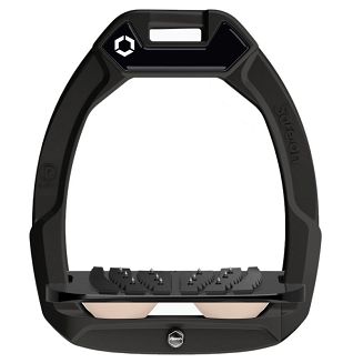 Strzemiona FLEX-ON Safe-On - inclined ULTRA grip - czarna ramka - czarna wkładka - elastomer milkshake