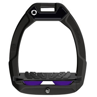Strzemiona FLEX-ON Safe-On - inclined ULTRA grip - czarna ramka - czarna wkładka - elastomer purple