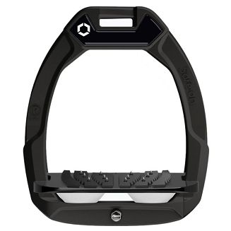 Strzemiona FLEX-ON Safe-On - inclined ULTRA grip - czarna ramka - czarna wkładka - elastomer white