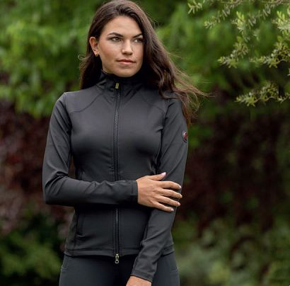 Bluza jeździecka damska COVALLIERO Anniversary Activ, grafitowa / 32300