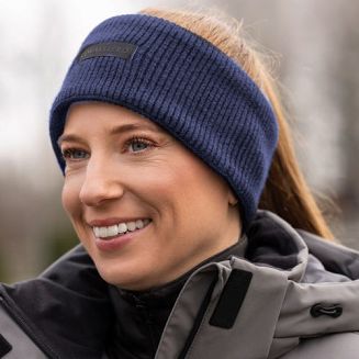 Ear Warmer Headband COVALLIERO Knitted with Fleece Lining Dark Navy / 32310 - 2