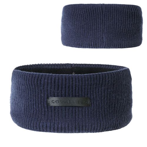 Ear Warmer Headband COVALLIERO Knitted with Fleece Lining Dark Navy / 32310