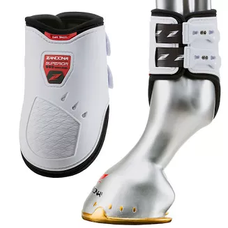 Ochraniacze ZANDONA Superior Air Fetlock  zapinane na kołki - tył / E2135   białe