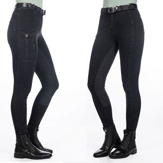 Ladies' Riding breeches HKM Harbour Island Denim Black/ 14540 - 2