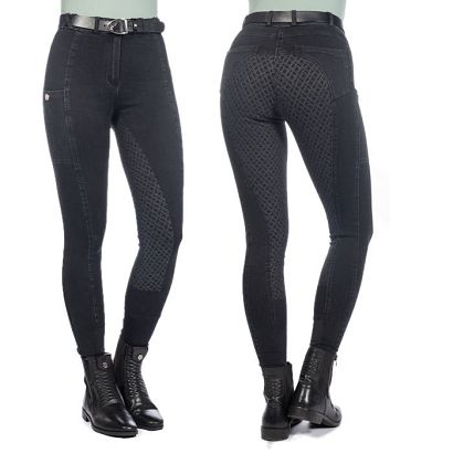 Ladies' Riding breeches HKM Harbour Island Denim Black/ 14540