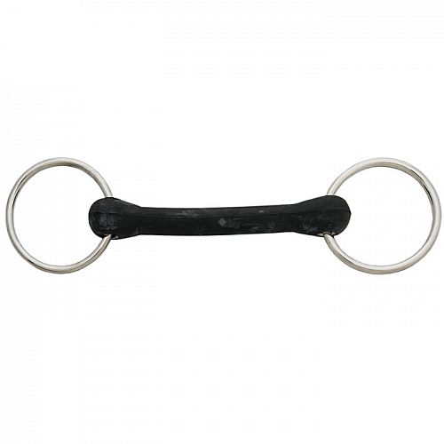 Rubber snaffle bit