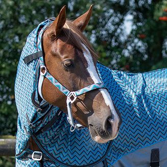 Derka siatkowa QHP ANTI-FLY z kapturem i maską, przypinany kaptur.