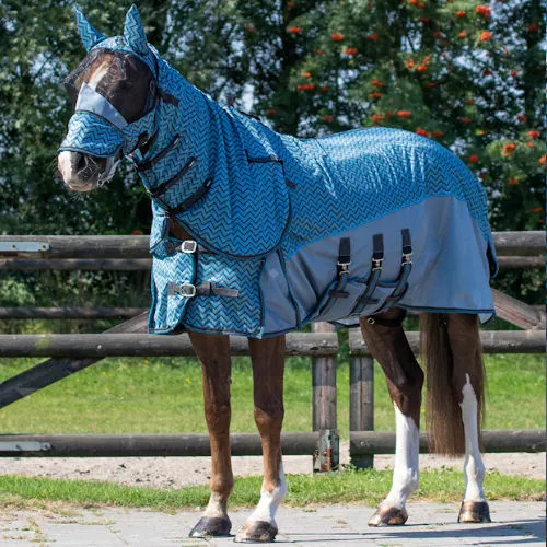 Derka siatkowa QHP ANTI-FLY z kapturem i maską.