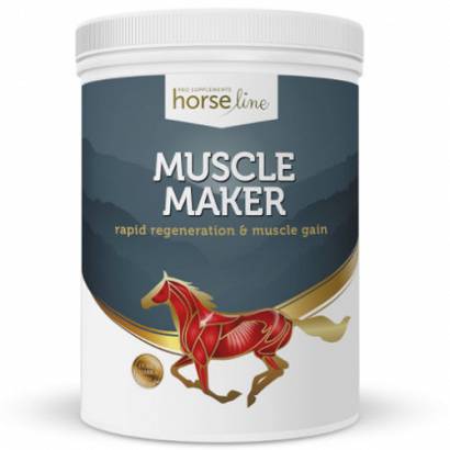 Mieszanka paszowa HorseLinePRO MUSCLE MAKER  wspomagająca rozbudowę mięśni 1050g 