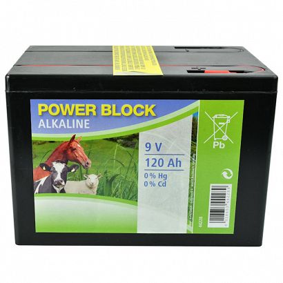 Alkaline Batteryfor  Electric Fencer KERBL 9 V, 120 Ah / 44228