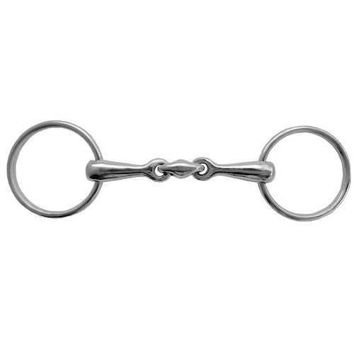 Klasyczne kiełzno dla konia, podwójnie łamane.